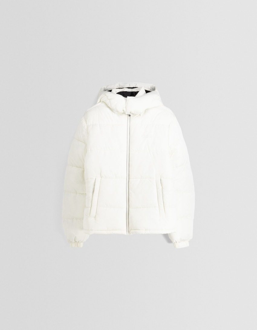 Jaqueta puffer com capuz