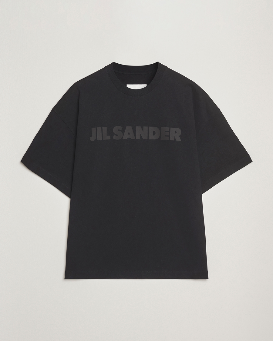 Jil Sander Round Collar Tonal Logo T-Shirt Black