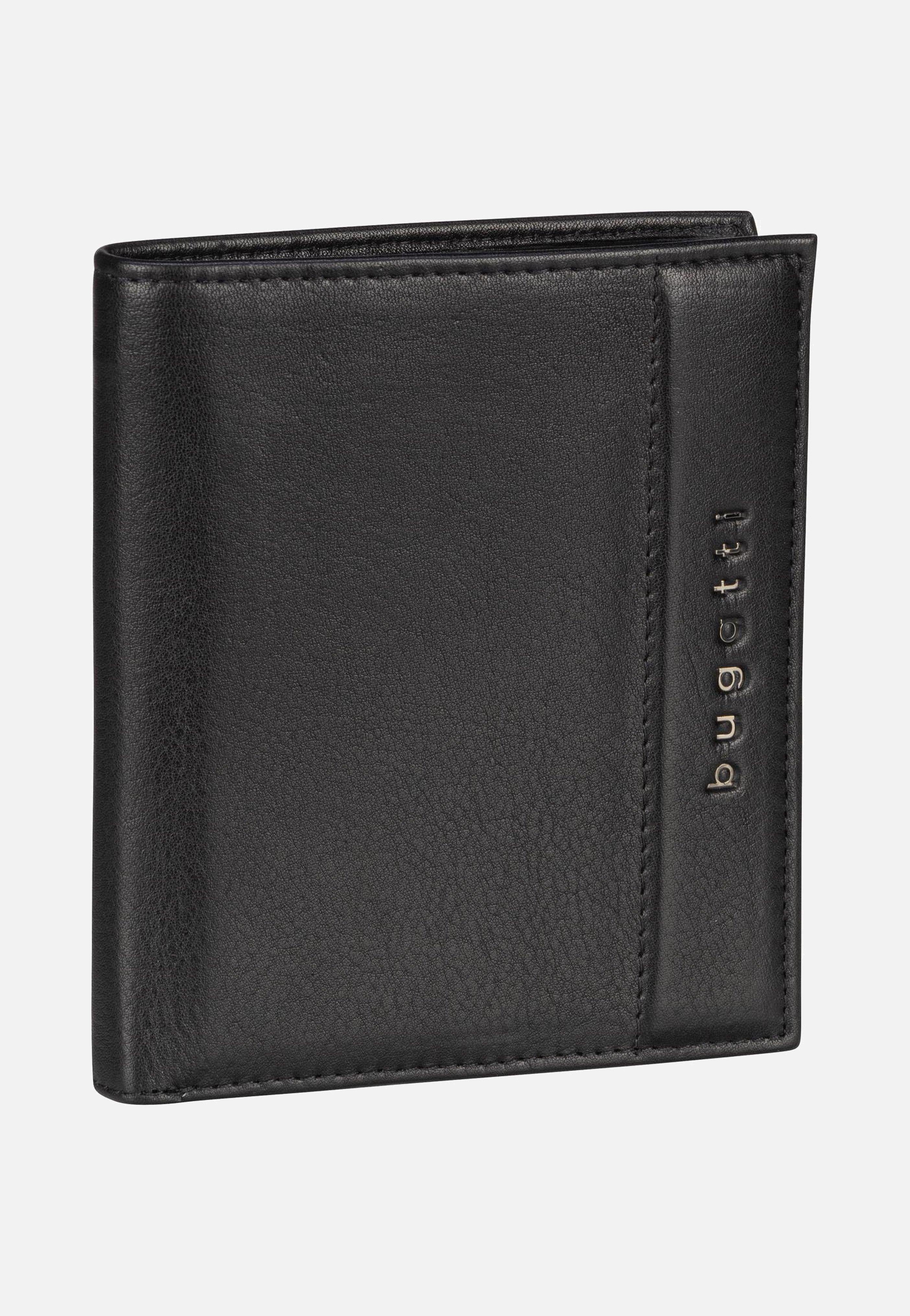 Nome Vertical with Flap I Schwarz - Portemonnaie