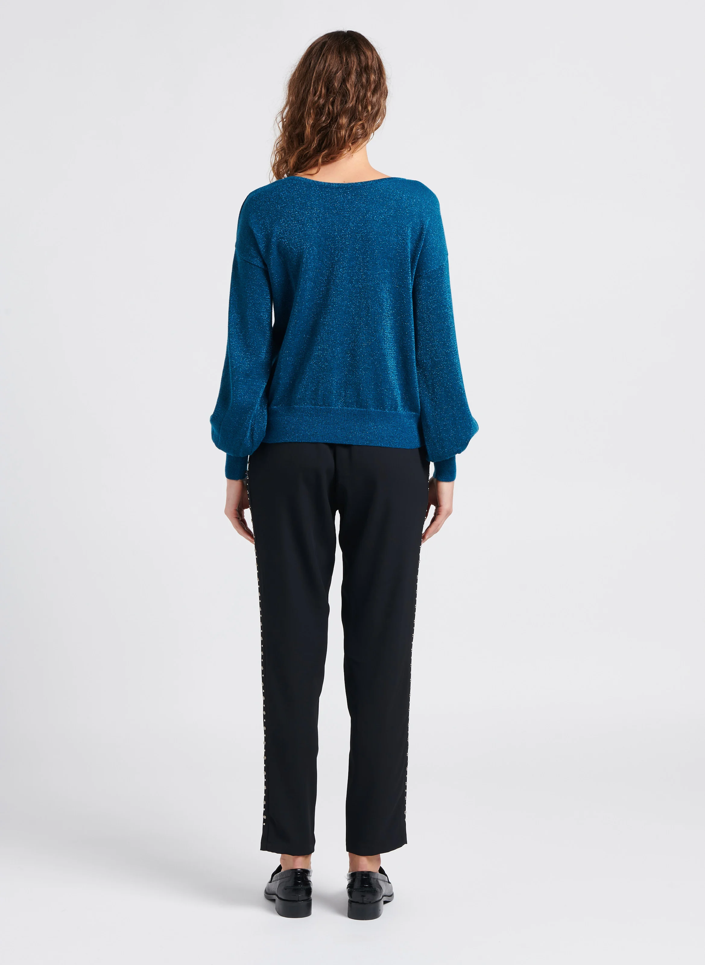 LADONNA - Pull col rond| Bleu