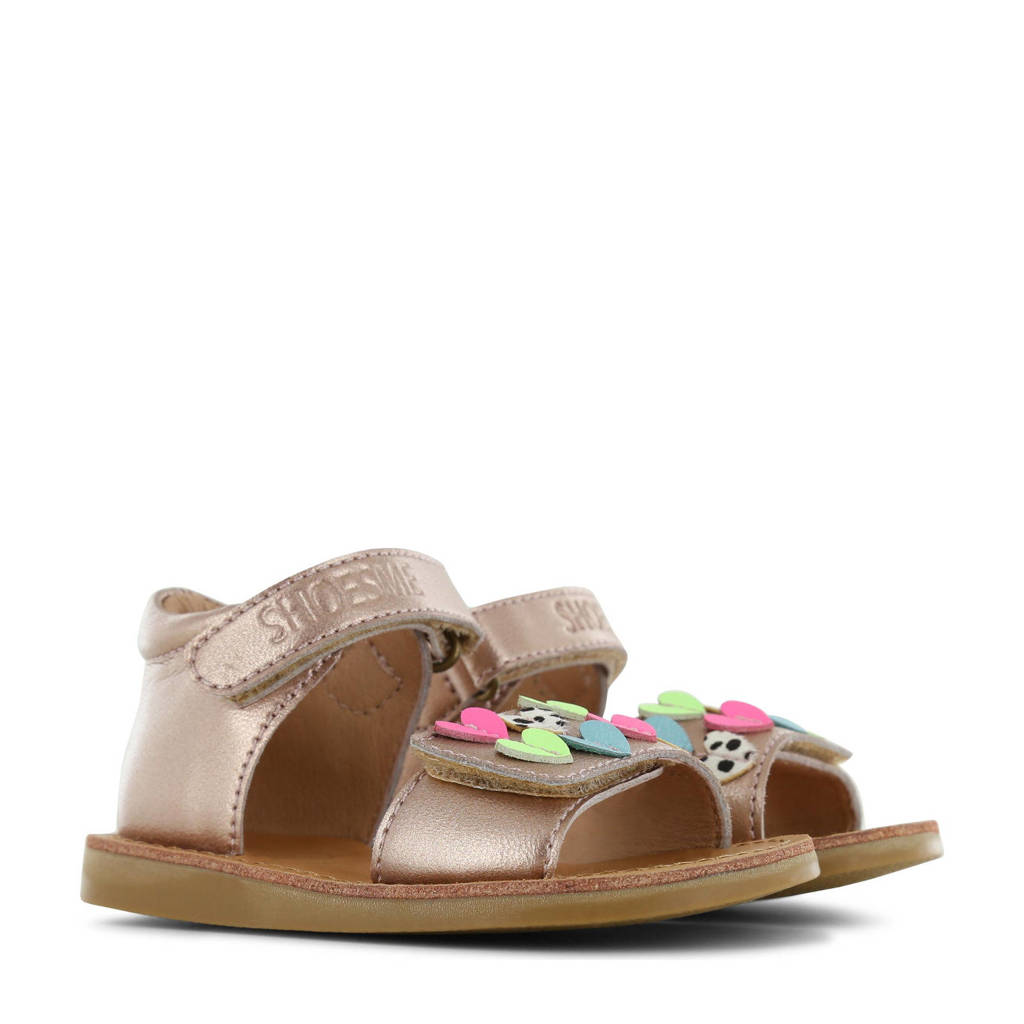 Shoesme leren sandalen lichtroze metallic