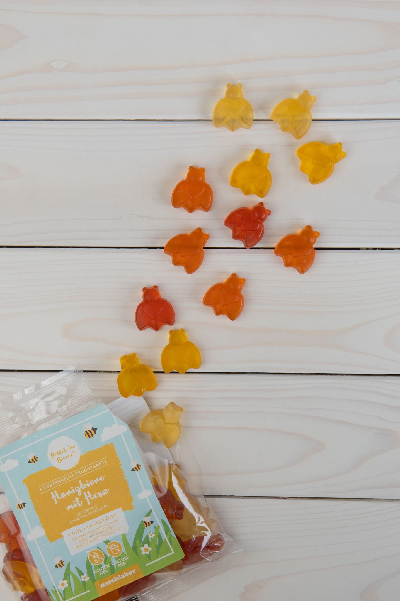 naschlabor Fruchtgummi Biene mit Herz