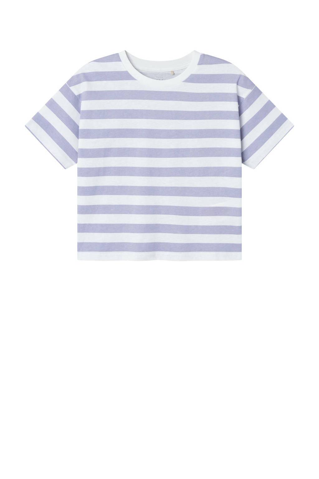 NAME IT gestreept T-shirt NKFVITANNI lila/wit