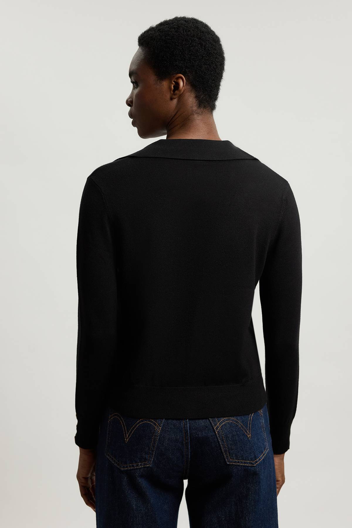 KarenMillen Cardigan En Maille À Col Avec Détails De Boutons-pression En Mélange De Viscose Petite