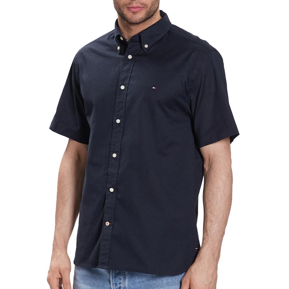Tommy Hilfiger Chemise Noire Homme Tommy Hilfiger Flex Poplin