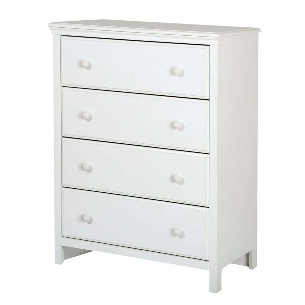 South Shore Cotton Candy Commode 4 tiroirs - Blanc Solide