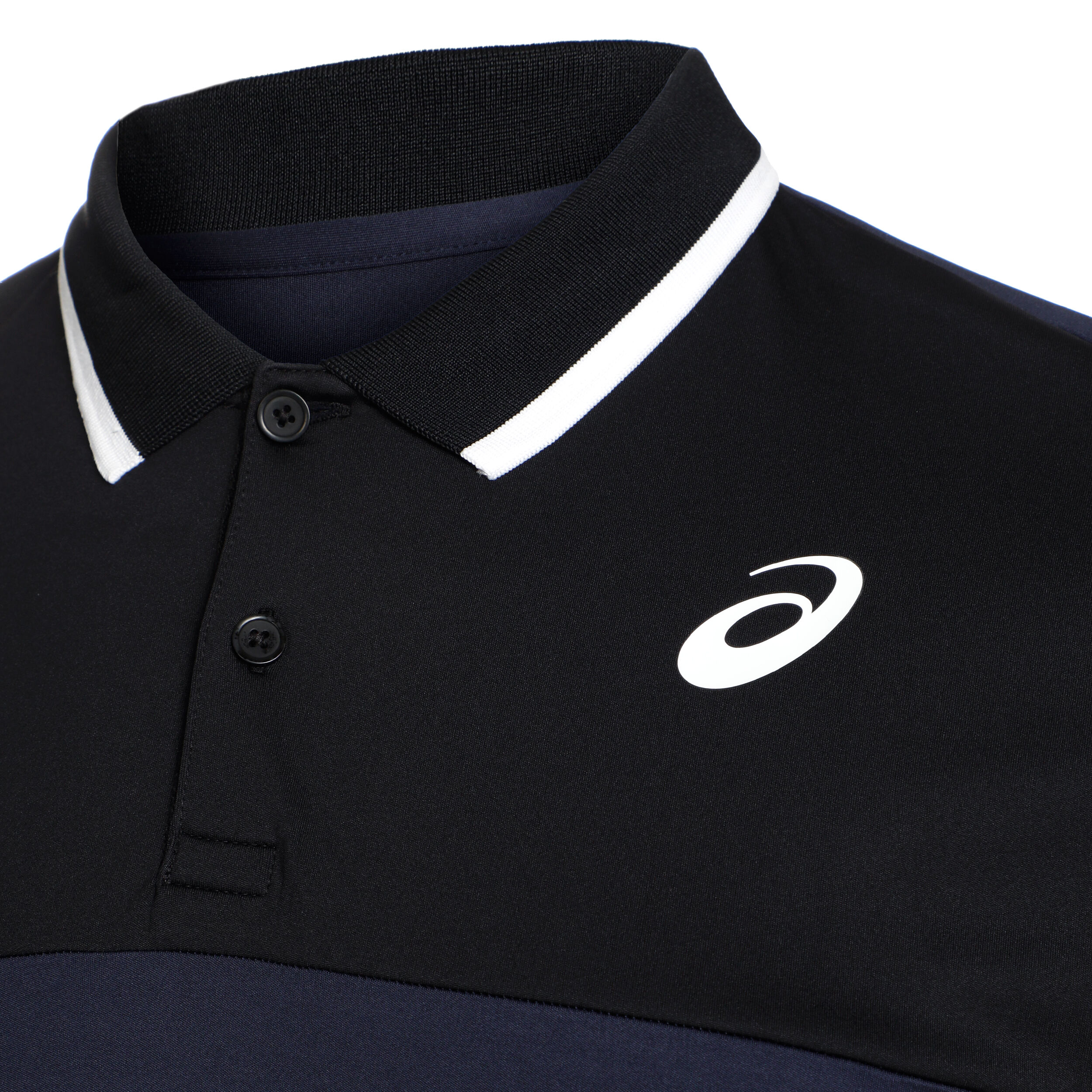 ASICS Court Polo Hommes - Bleu Foncé , Noir