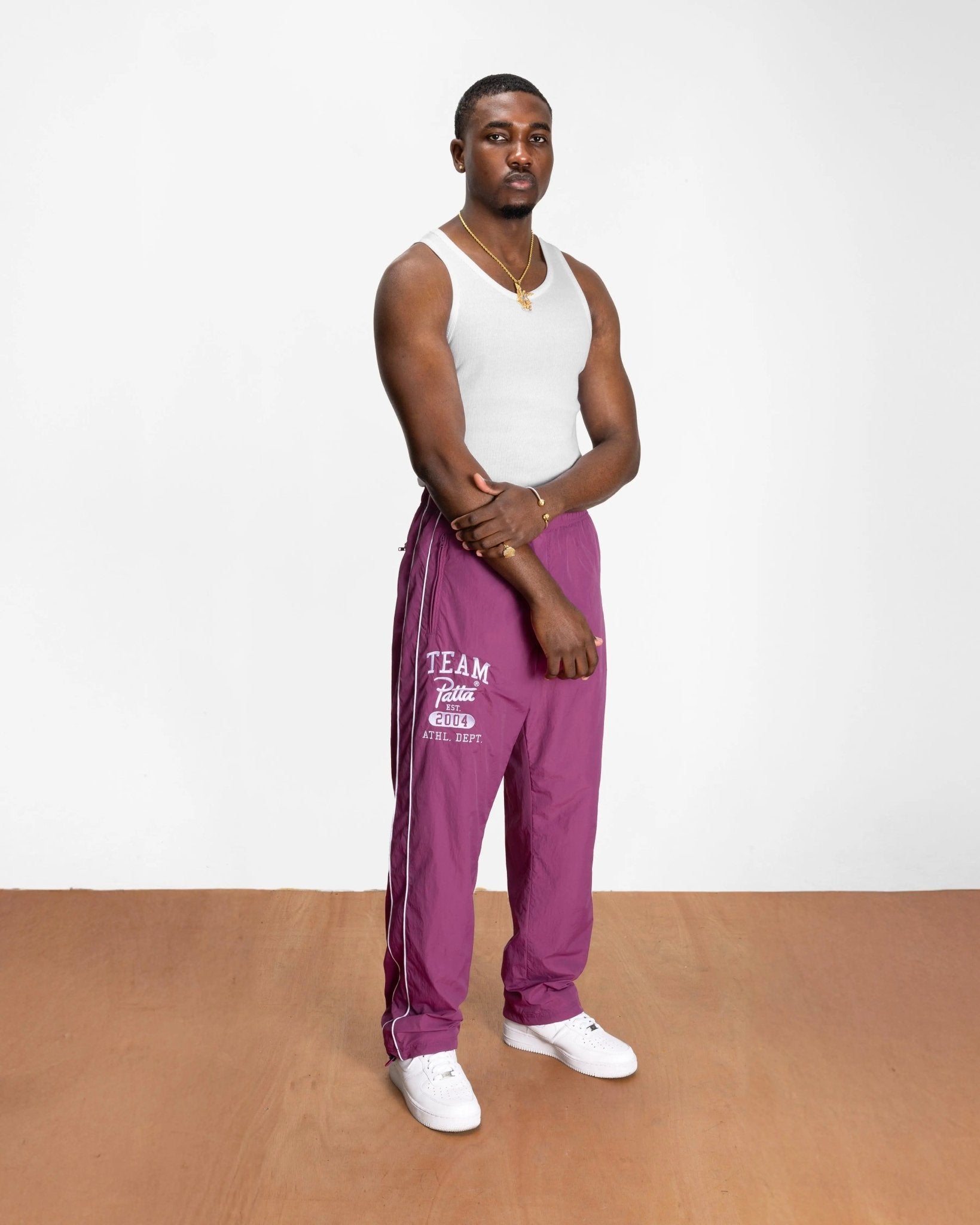 Patta Athletic Nylon Track Pants (Boysenberry)
