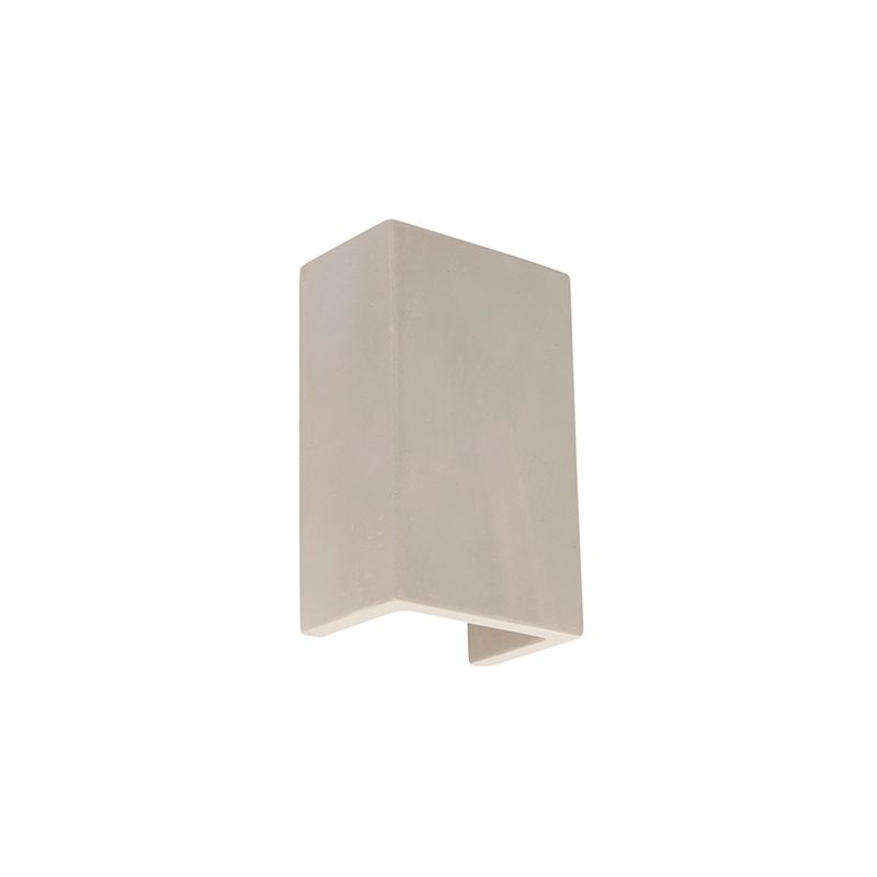 Industriële wandlamp grijs beton rechthoek - Meaux