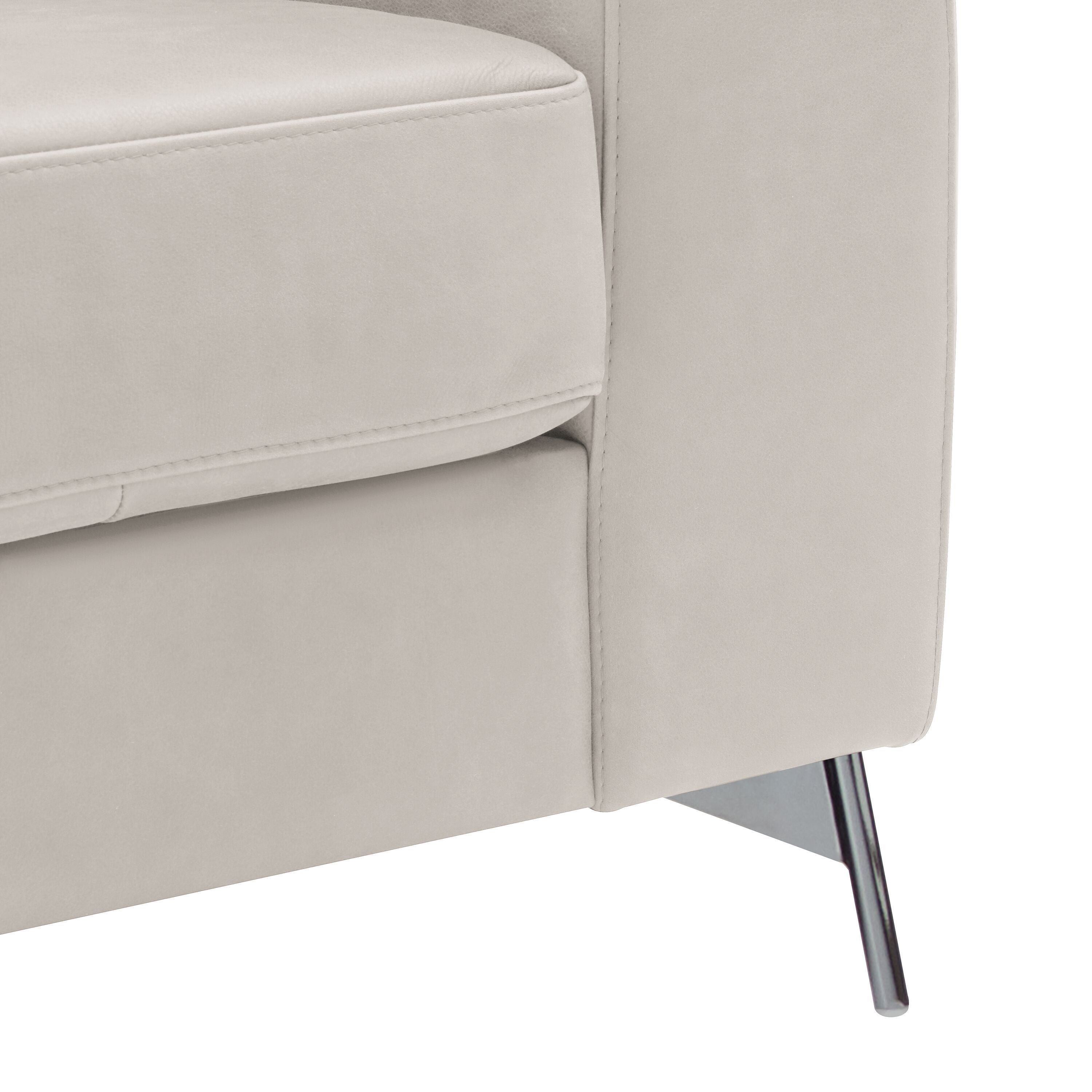 DIENER Sessel - Hellgrau / B: 99.0 cm x T: 92.0 cm x H: 81.0 cm