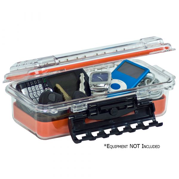 Plano Waterproof Polycarbonate Storage Box 3500 Size Orange/Clear - 145000