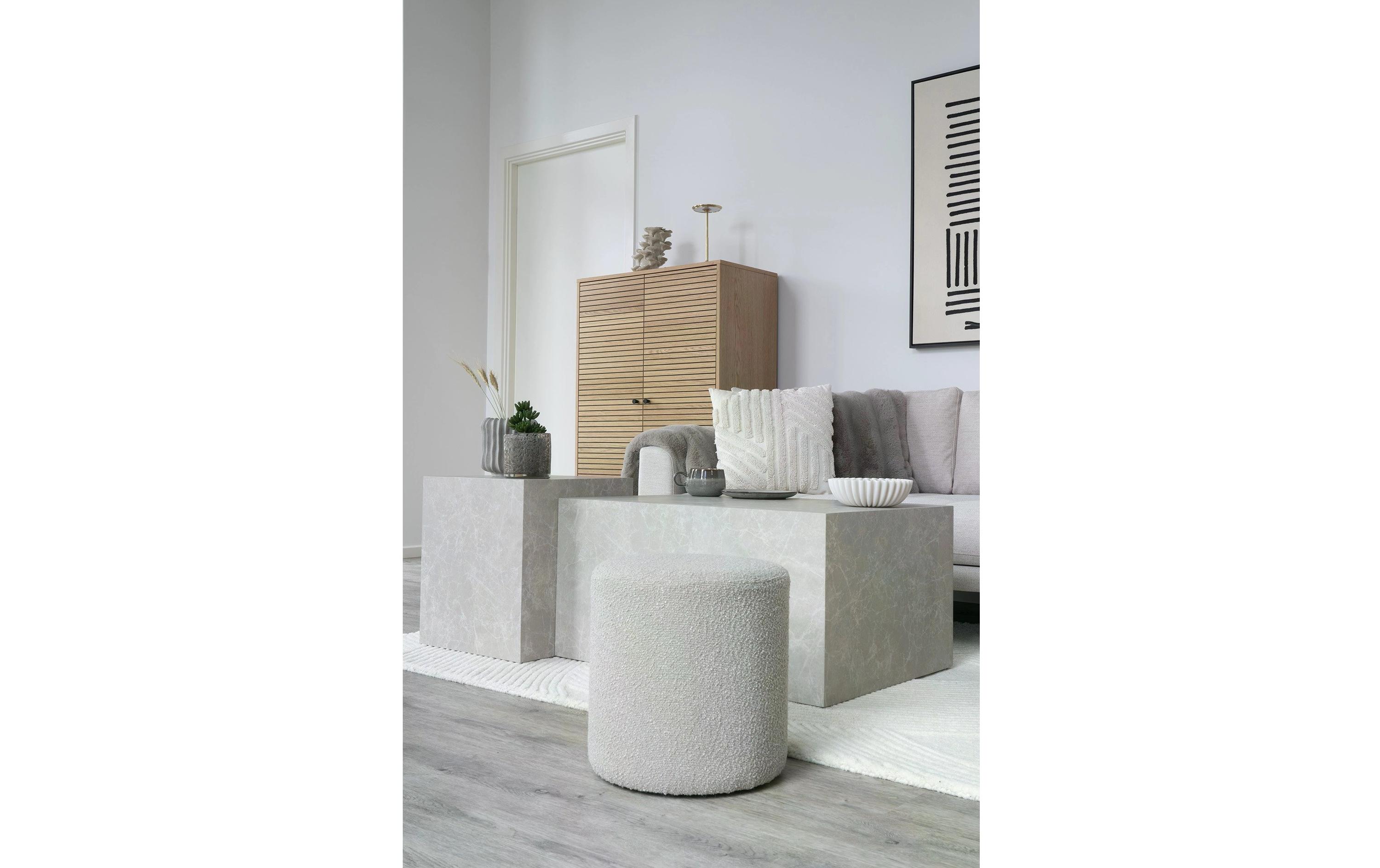 Pouf Ejby BeigeHocker zum Sitzen