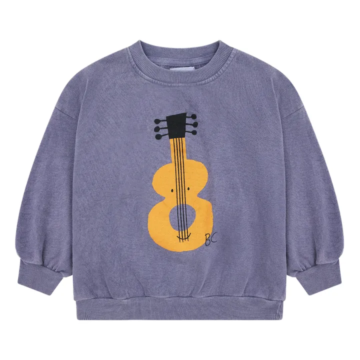Bobo Choses Sweat Coton Bio Guitare | Bleu