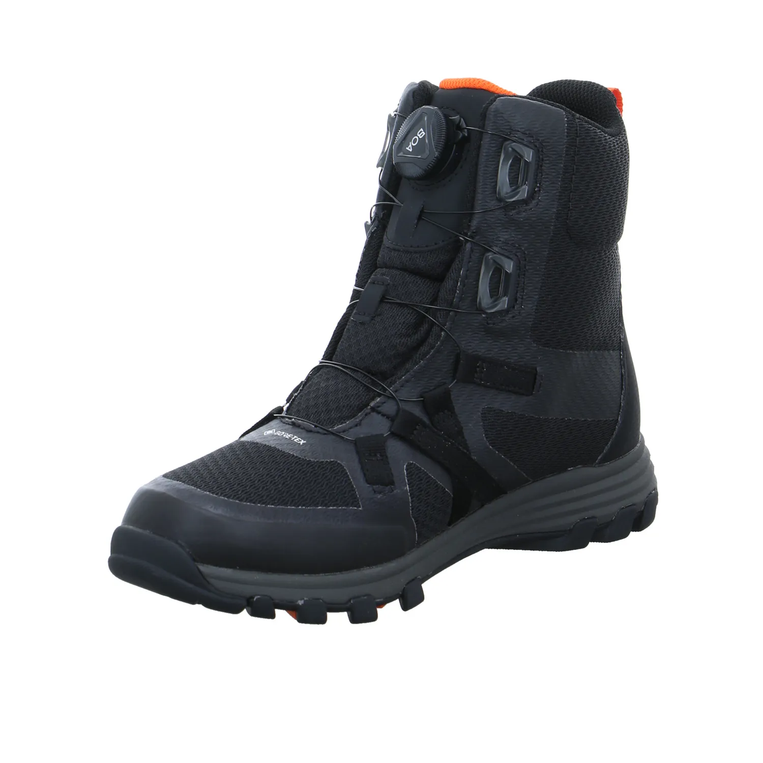 VADO Jungen- Snowboot Membran Schwarz Textil  Winter-Sneaker high