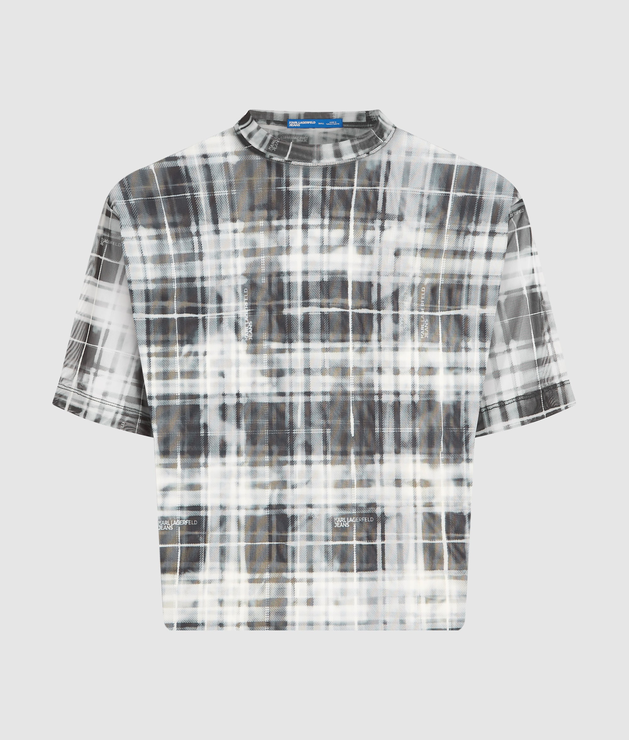 Geruit mesh T-shirt