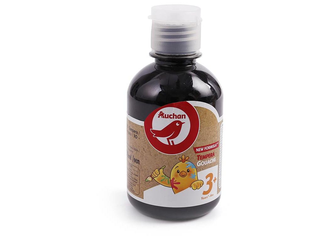 GUACHE AUCHAN CHICKY PRETO 250ML