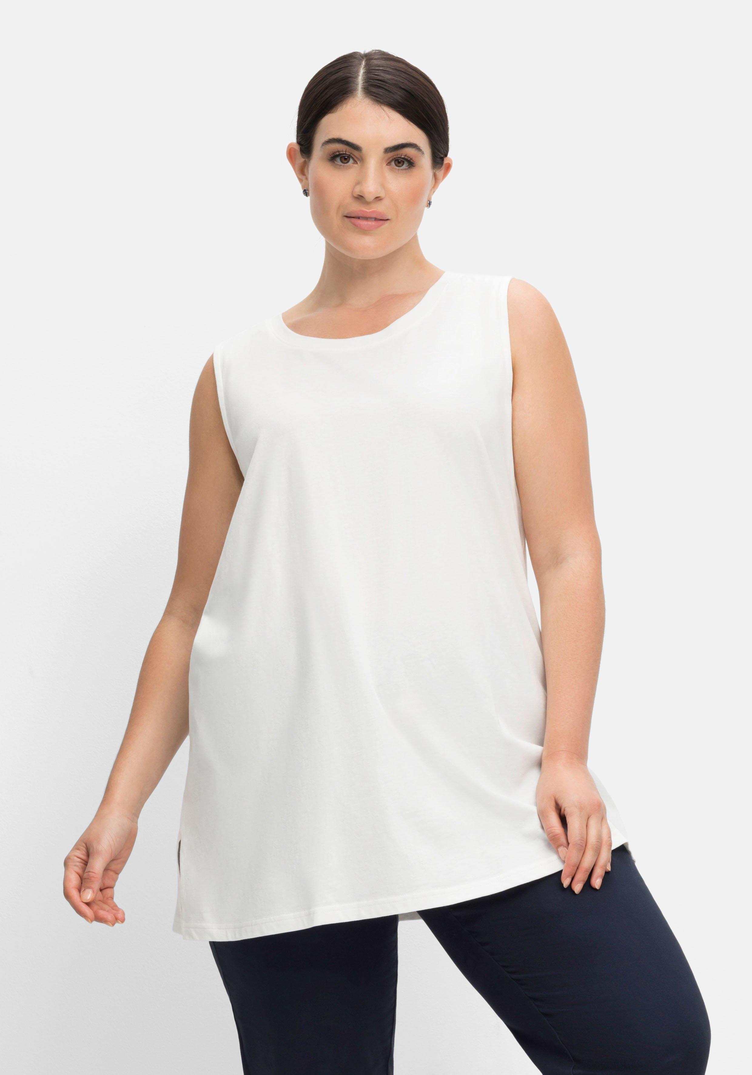 Set aus gestreiftem Langarmshirt und unifarbenem Top