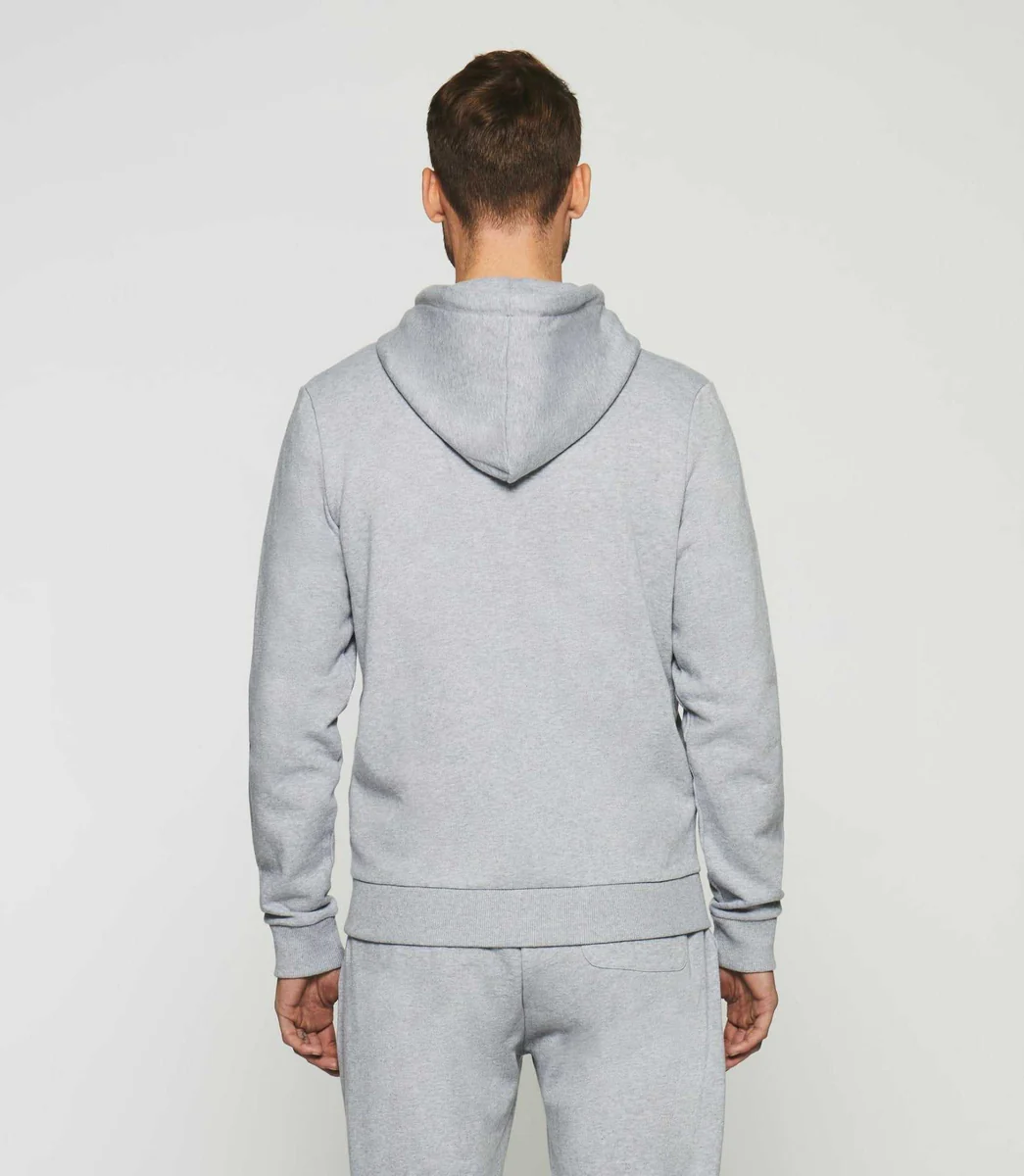 Gilet zippé à capuche gris chiné SWDOGAN