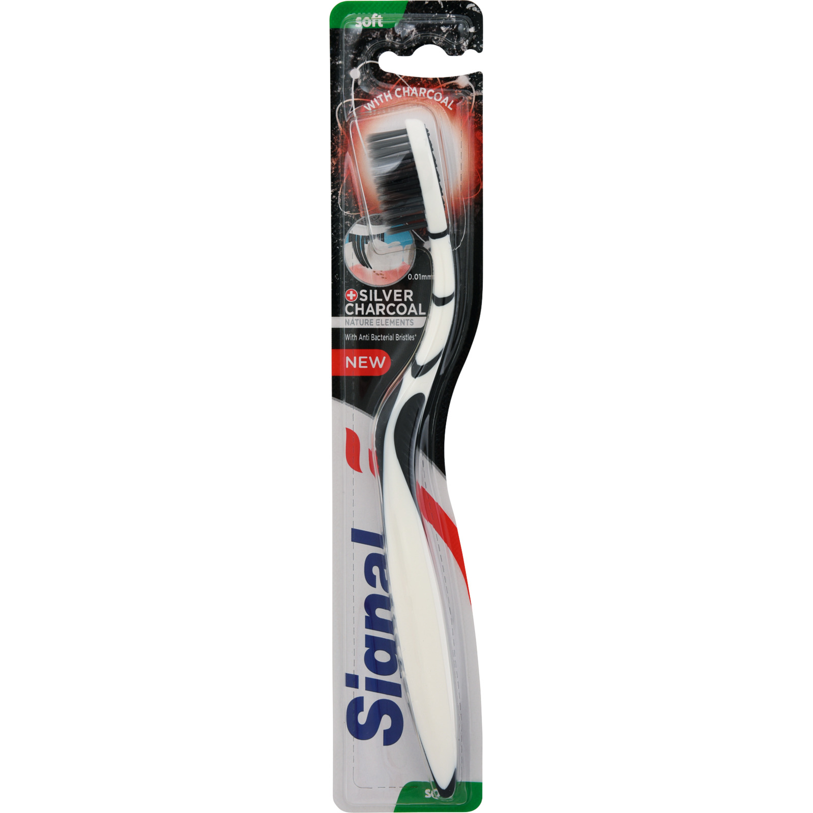 Signal Zahnbürste Nature Elements Silver Charcoal Soft