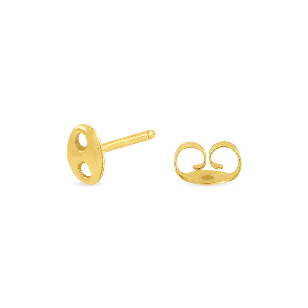 Boucles D'oreilles Puces Cara Grain De Cafe Or Jaune