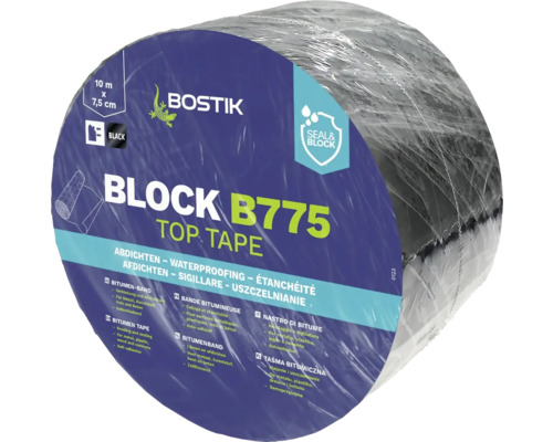 Bostik Block B775 Bitumen Tape Zwart 10 m x 7,5 cm