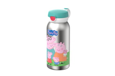 Campus RVS drinkfles met flipdop 600 ml - Peppa Pig