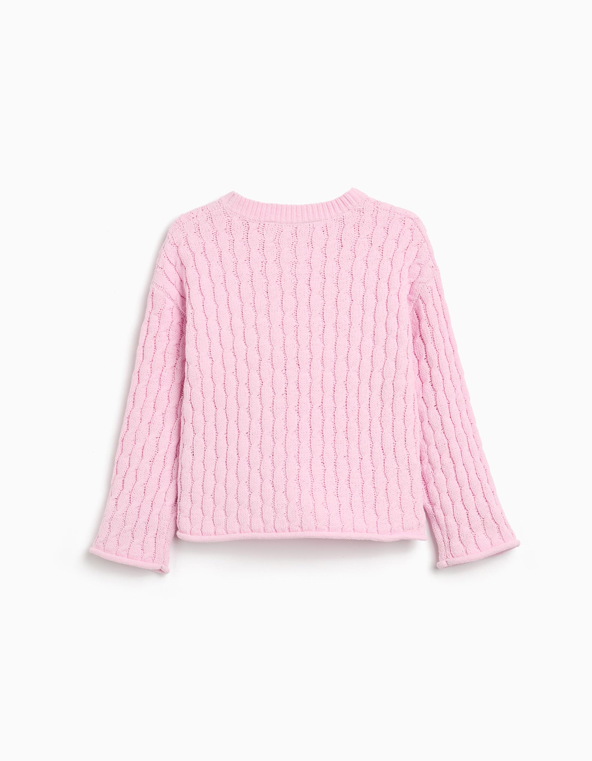 Camisola de Malha, Menina, Rosa Claro