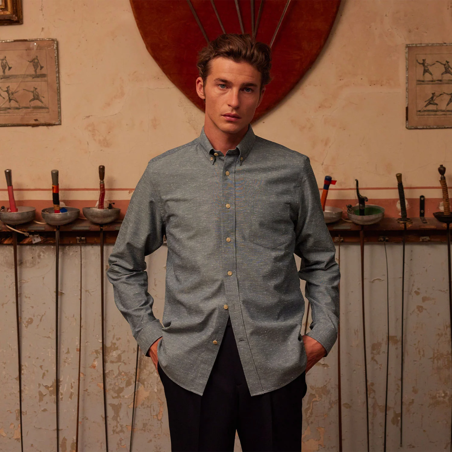 Smart blue shirt