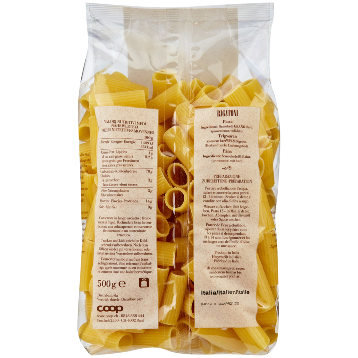 Sapori d'Italia Rigatoni