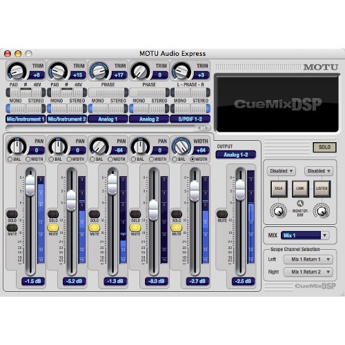 Motu Audio express USB en FireWire audio interface
