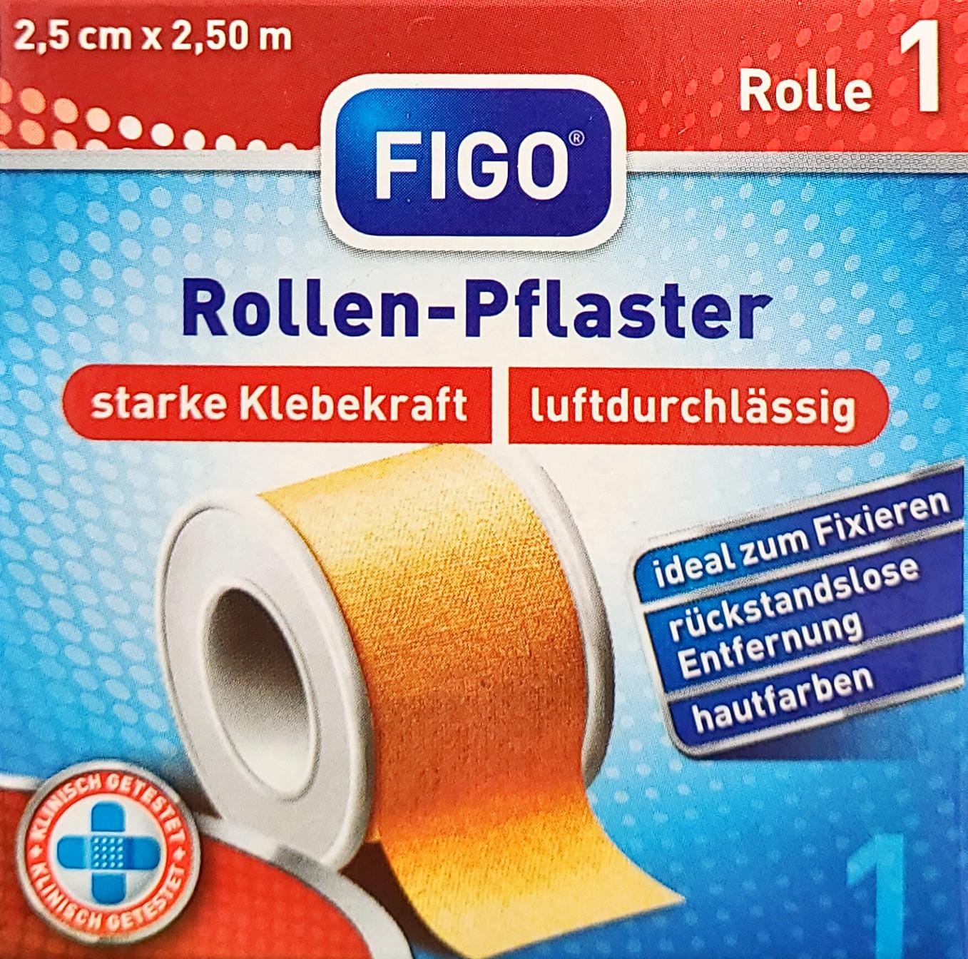 Rollenpflaster 2,5 cm x 2,5 m Faltschachtel MHD:30.8.26