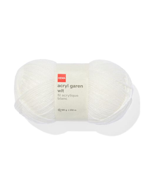 fil acrylique blanc 100g 250m