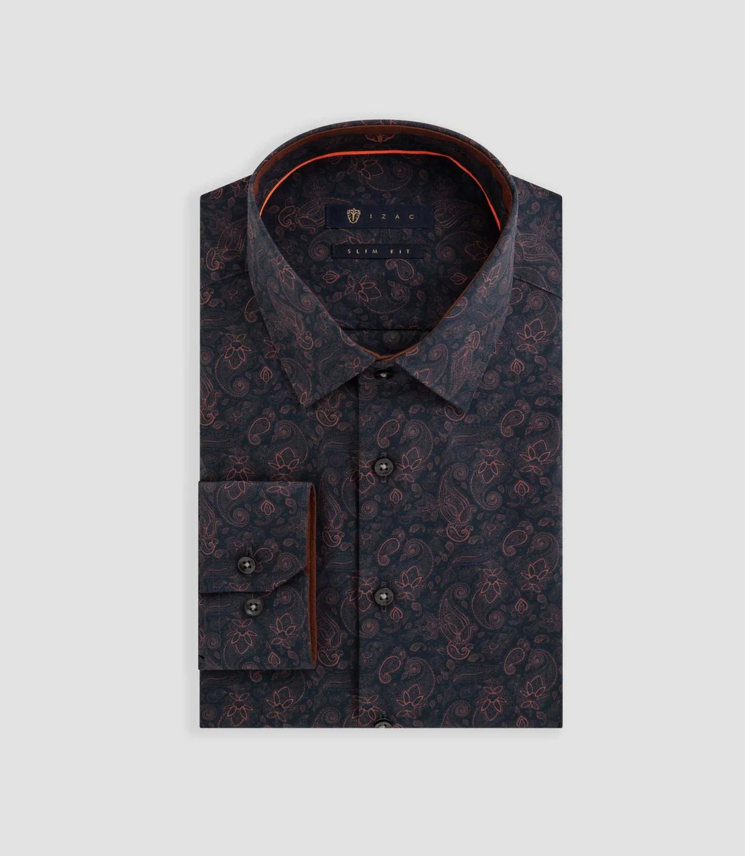 Chemise à imprimé marine 