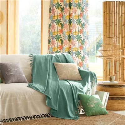Rideau motif tropical