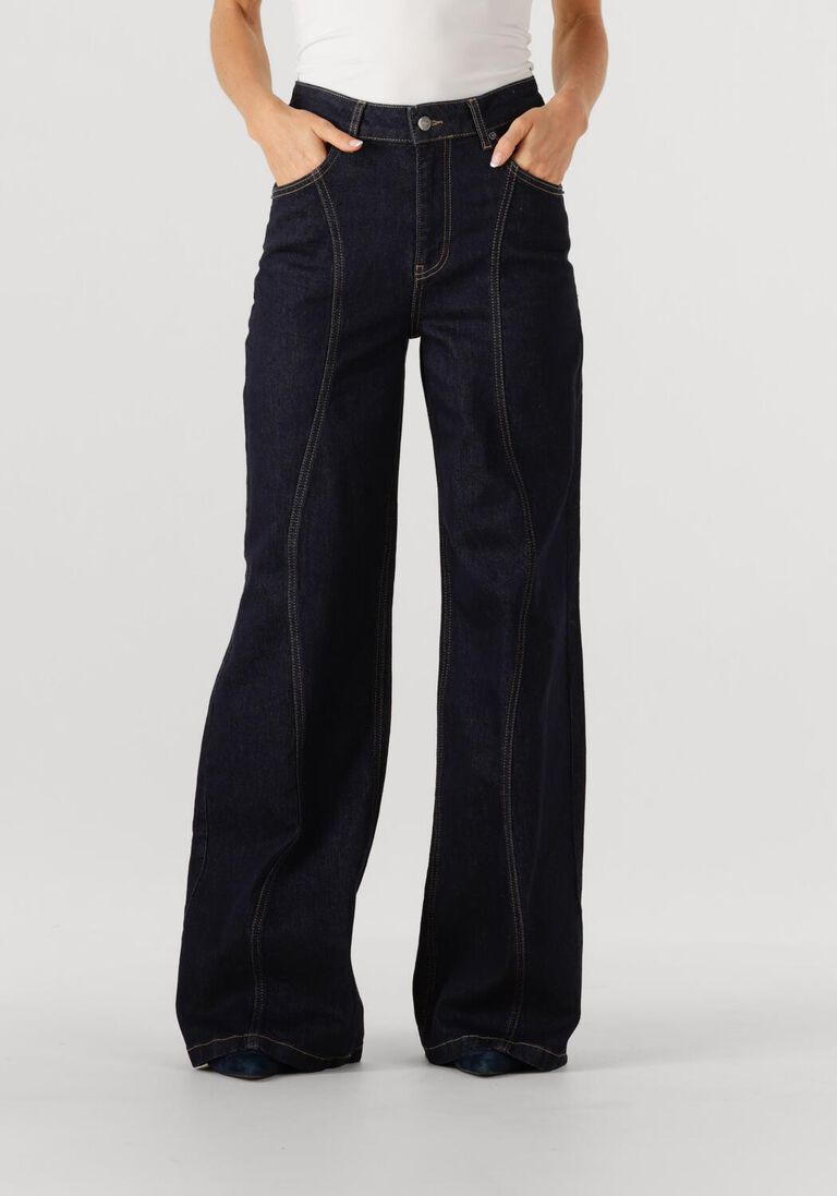 donkerblauwe co'couture wide jeans wilson wave long jeans