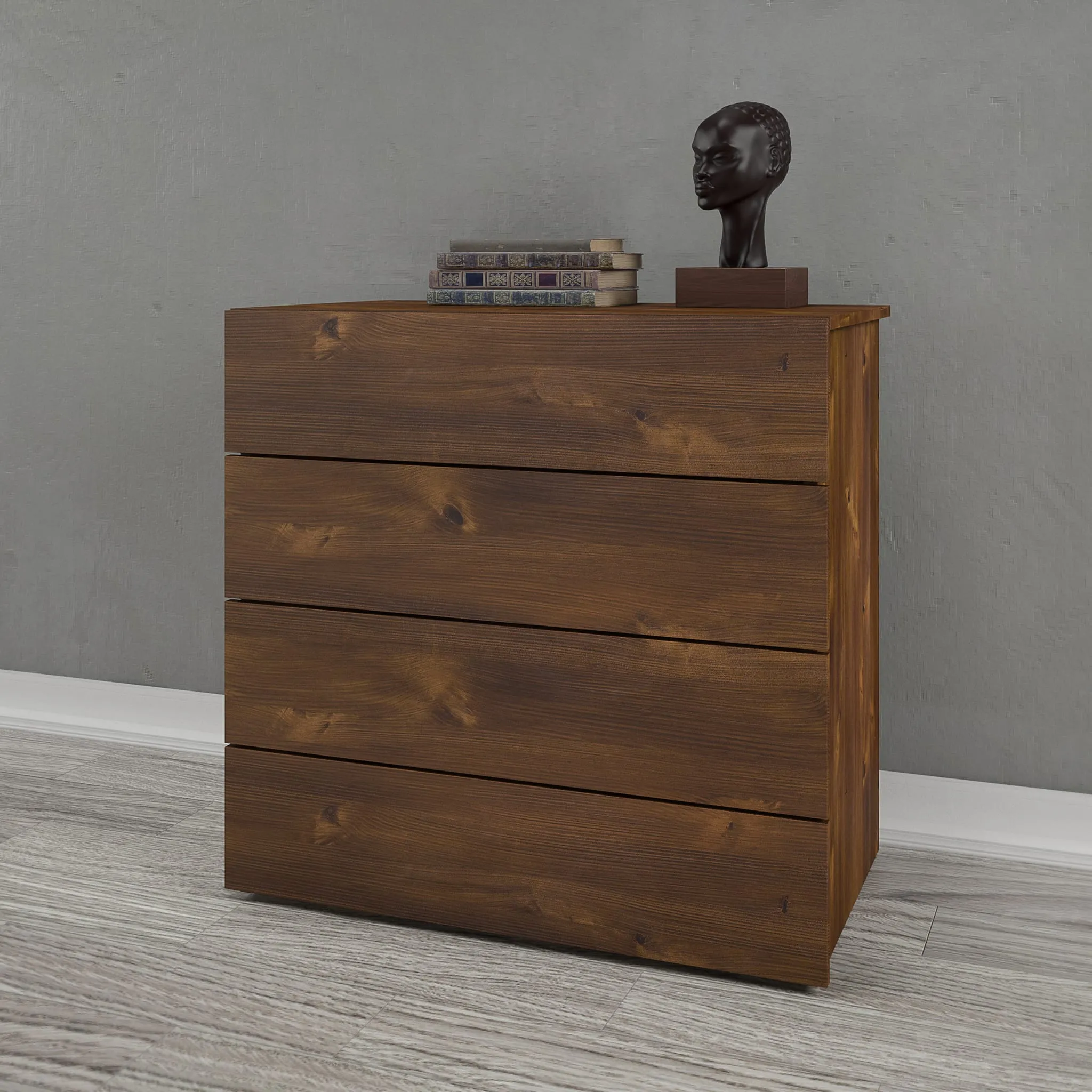 Nexera Bureau 4 Tiroirs Arcadia - Truffe