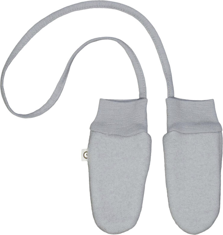 Müsli by Green Cotton Woolly fleece mittens Jasmin blue