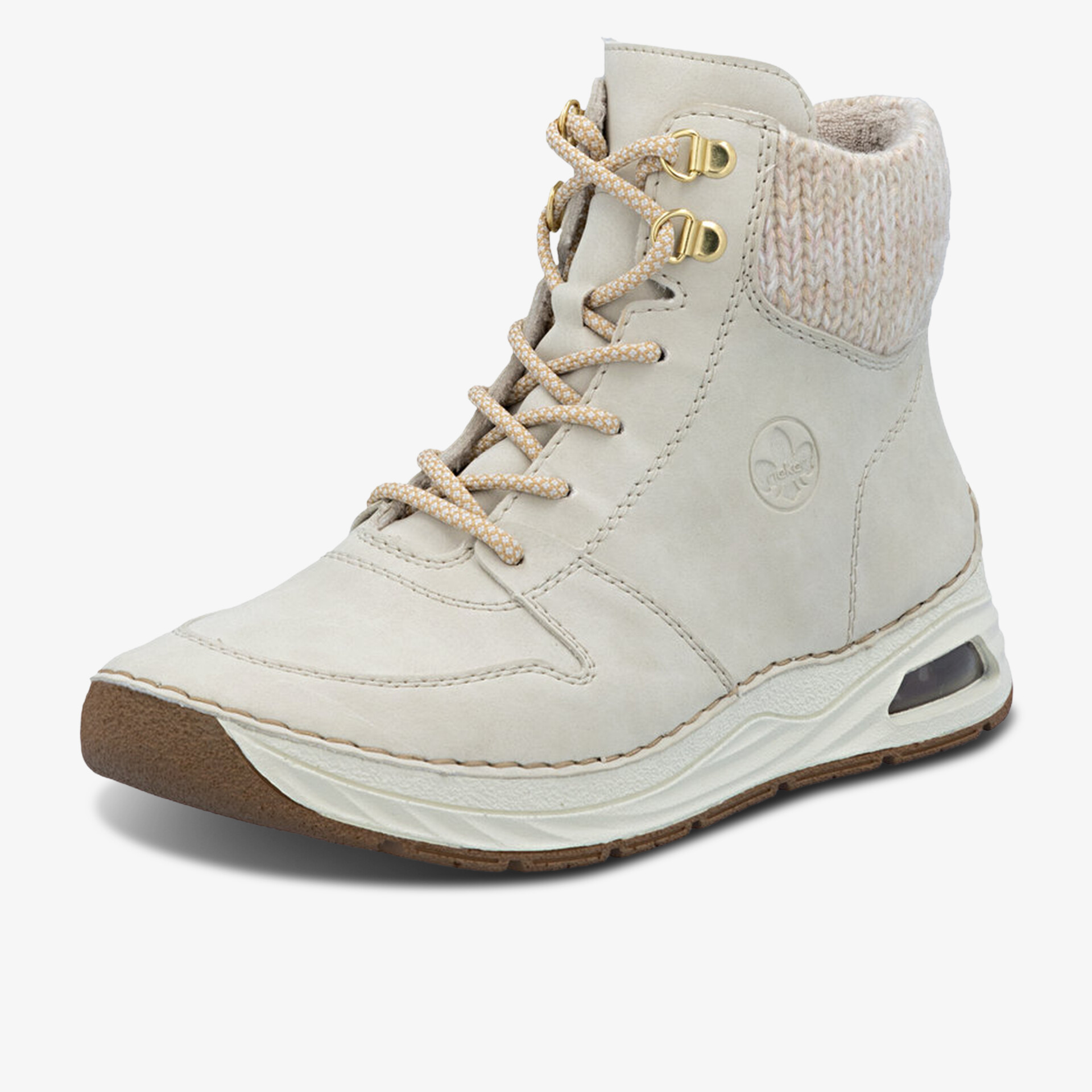 rieker Damen Schnürstiefeletten beige