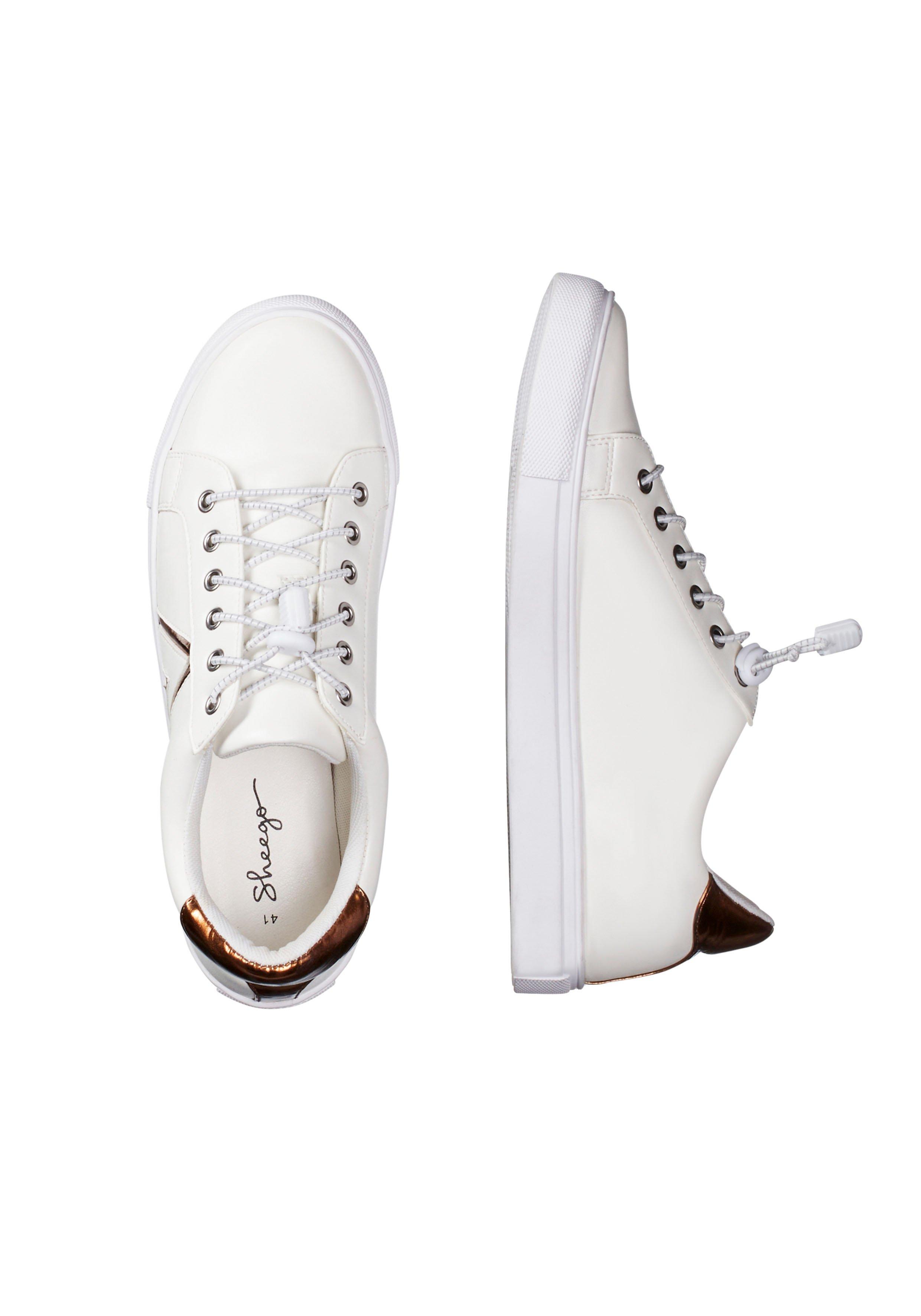 Sneaker mit goldfarbenen Kontrastdetails