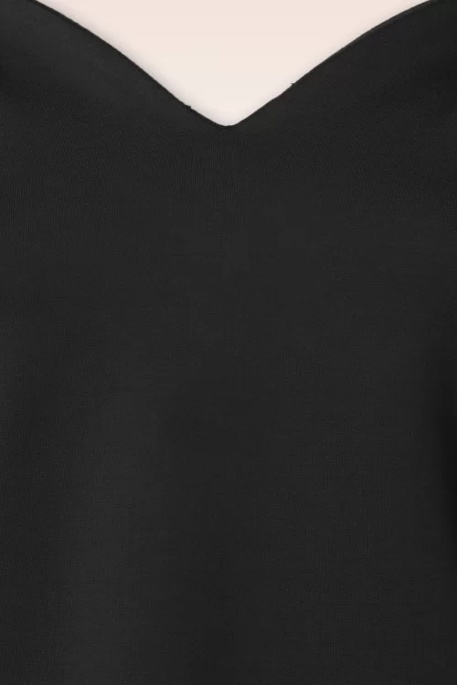 Vixen Sweetheart jersey top in zwart