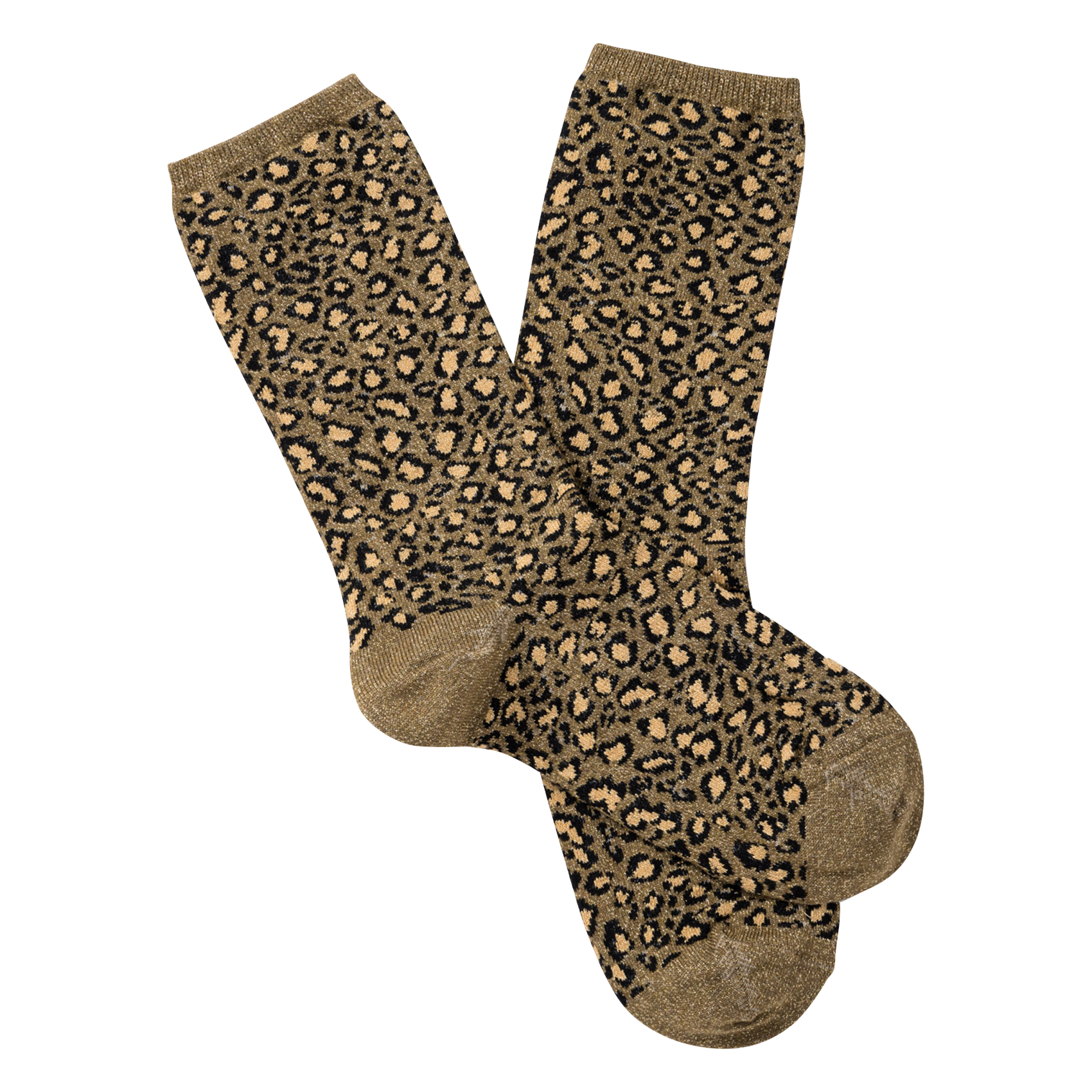 LEA - Chaussettes à motif en coton mélangé | Kaki