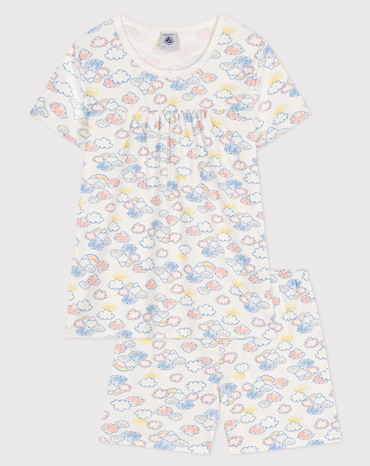 Schlafanzug MANETTE CLOUDS kurz in marshmallow