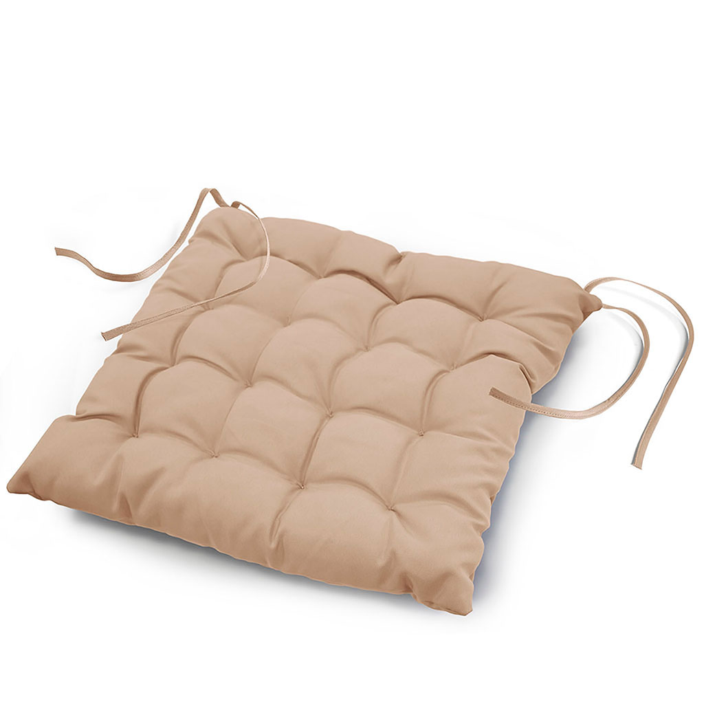 Assise matelassée polyester ESSENTIEL lin 40x40cm