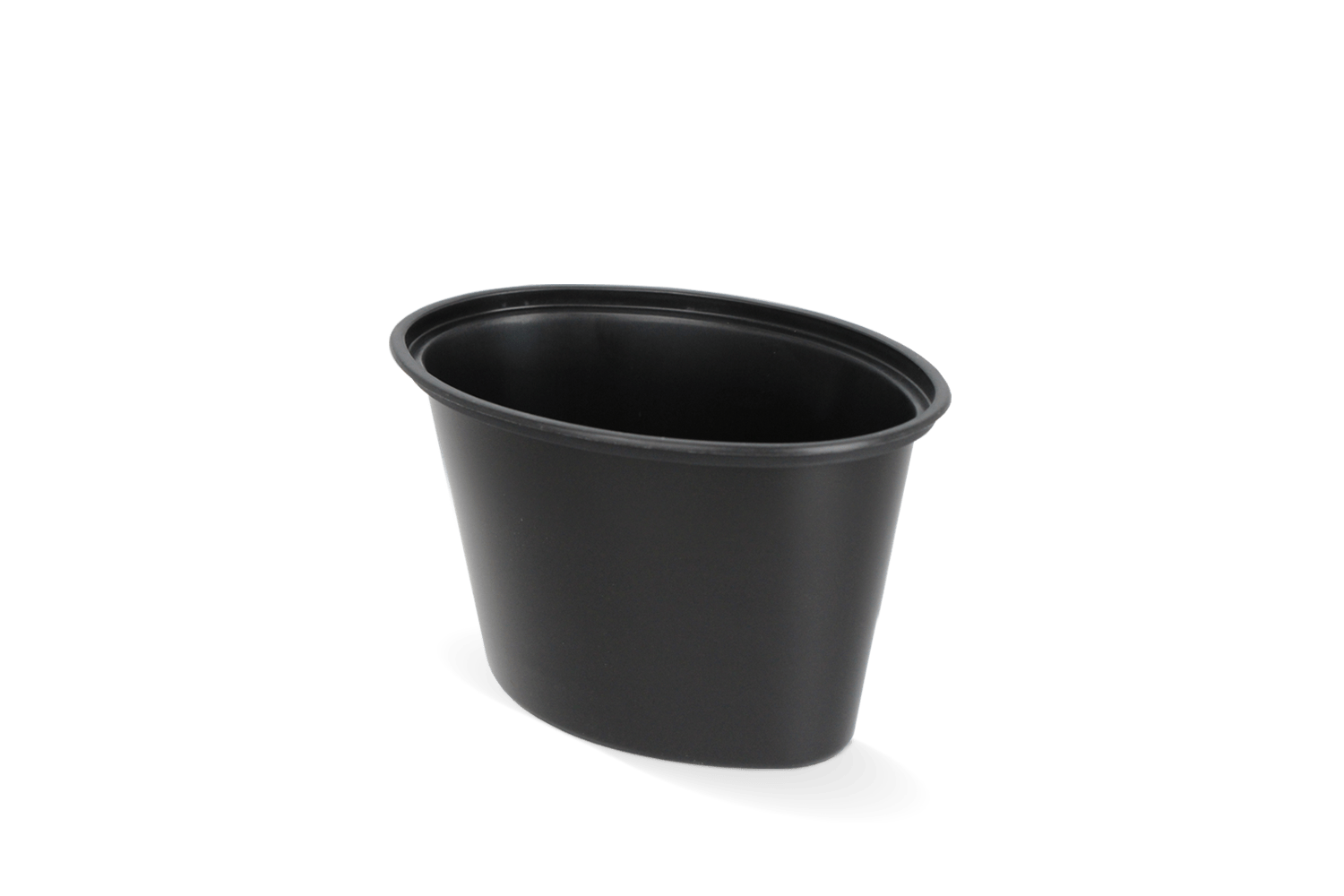 Ovaal sausbakje 5oz 125ml Ø95mm Zwart