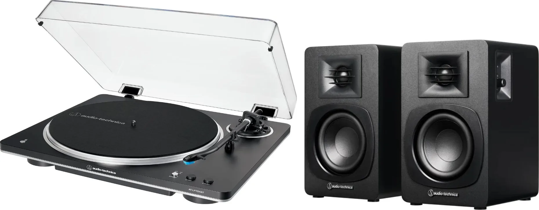 Audio Technica AT-LP70XBT Noir   AT-SP3X Platines vinyle hi-fi