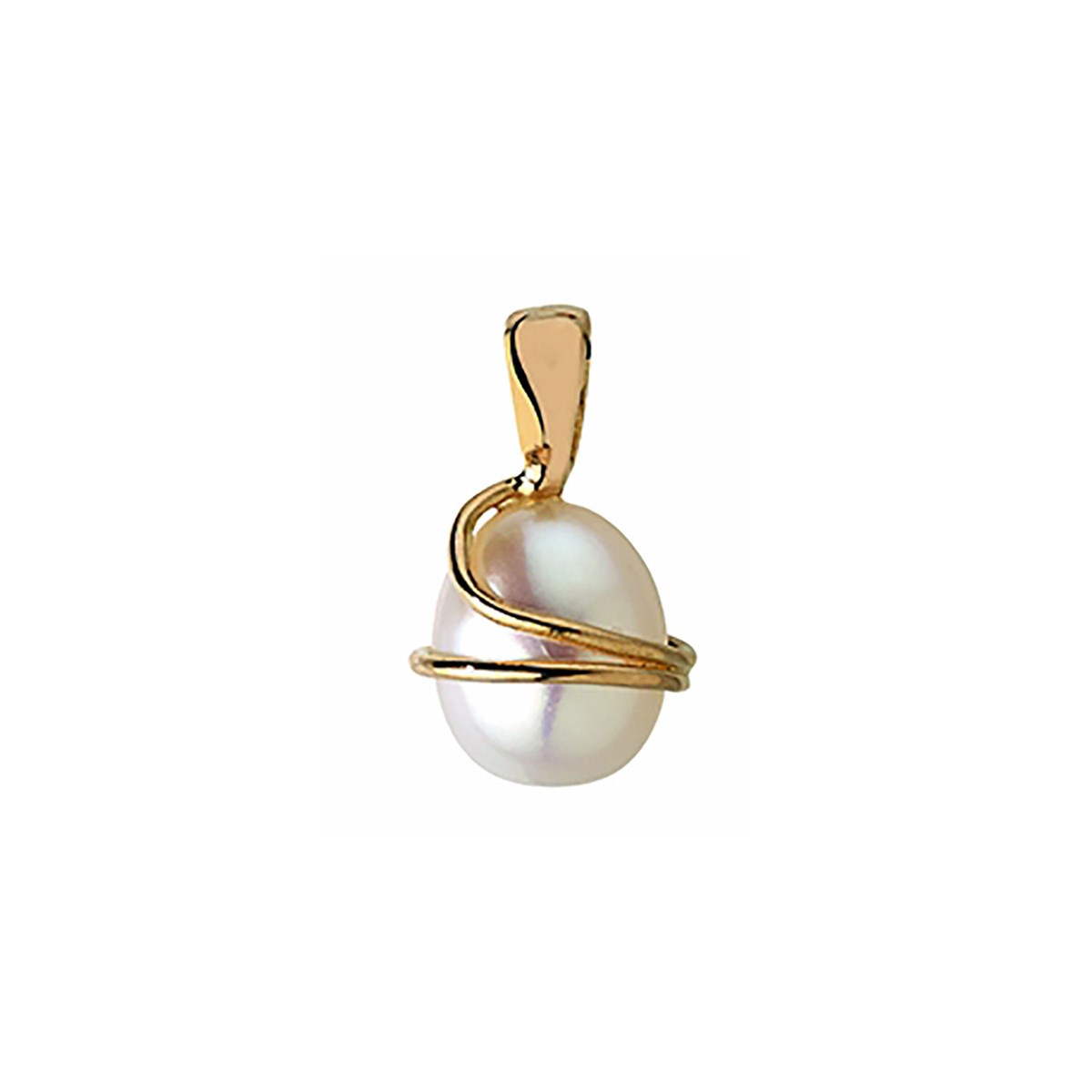 Pendentif or 18 carats perle de culture 8/8,5 mm