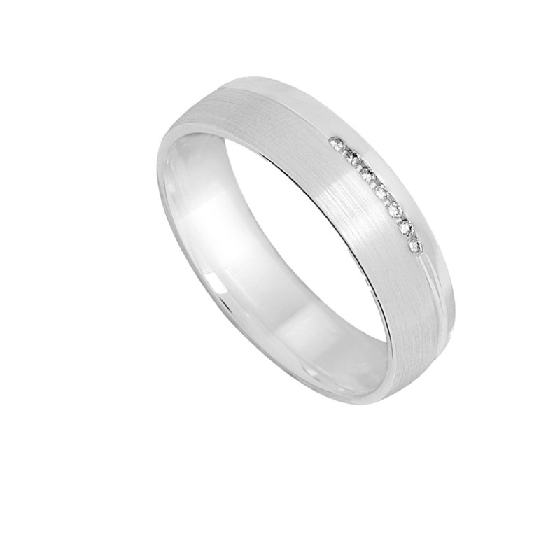 Bague Mixte - Or 18 Carats - Diamant 0,04 Carats
