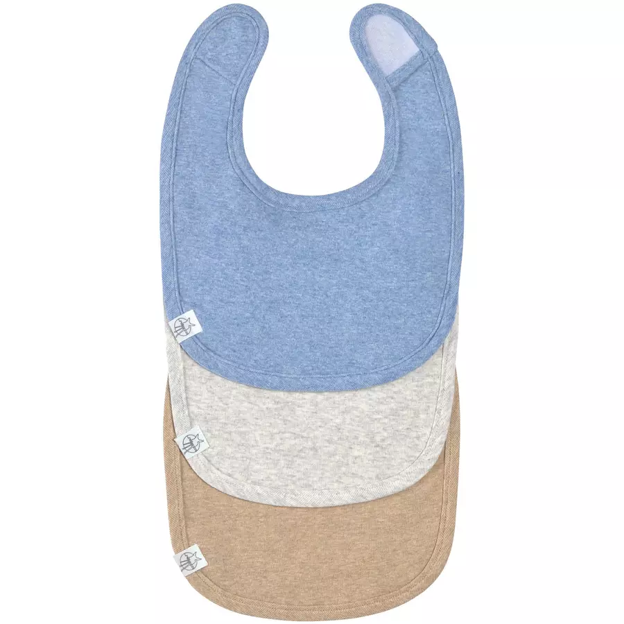 Lässig Lätzchen für Neugeborene 3er Set blau hellgrau beige