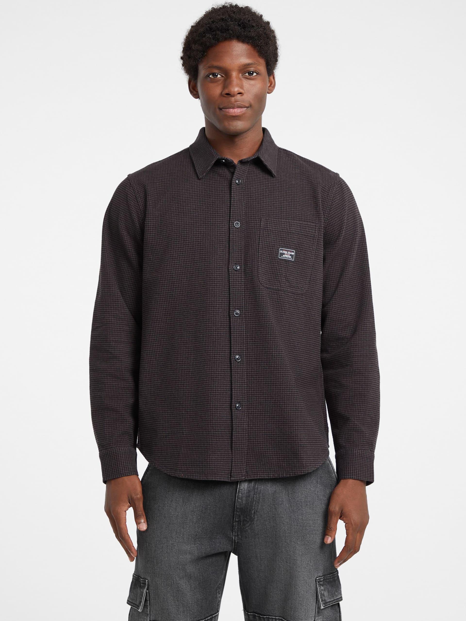 Camisa de flanela com bolso