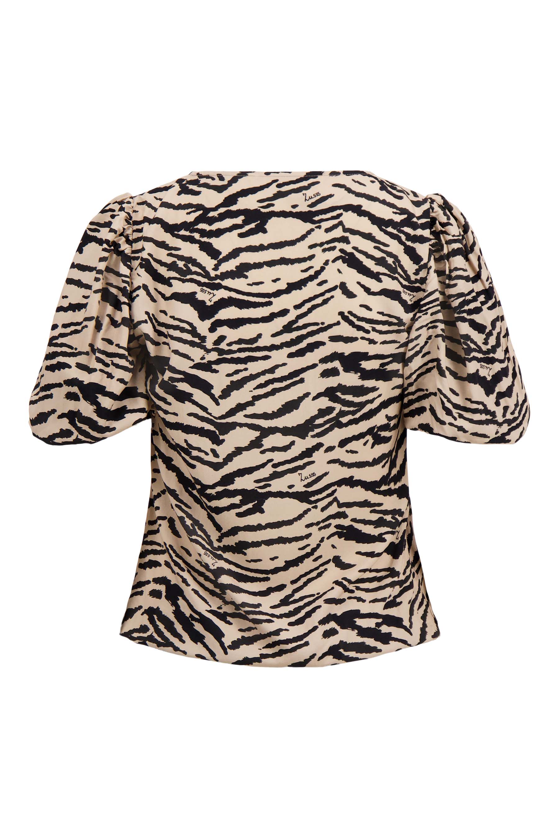 ballonmouw top met print